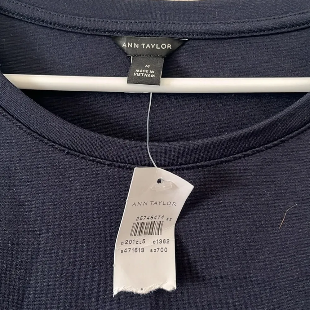 Ann Taylor blue knit with arm details in size Medium - Image 4