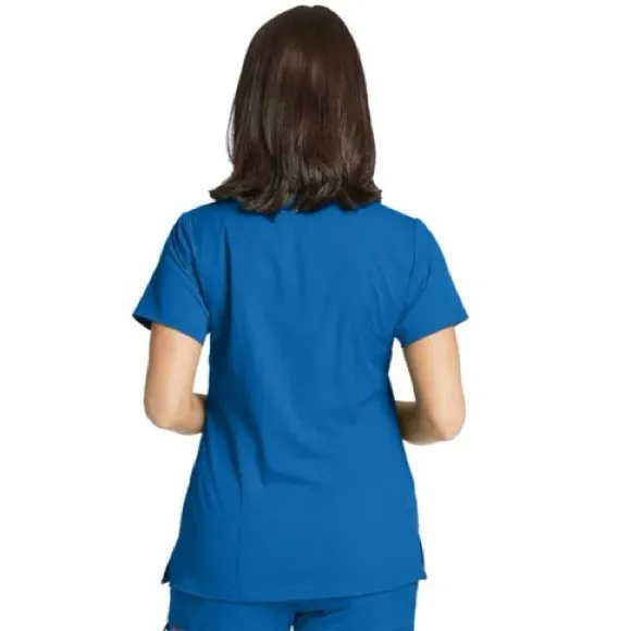 Grey’s Anatomy by Barco Spandex Stretch Kim V-Neck Scrub Top Women’s Small Royal - Image 2