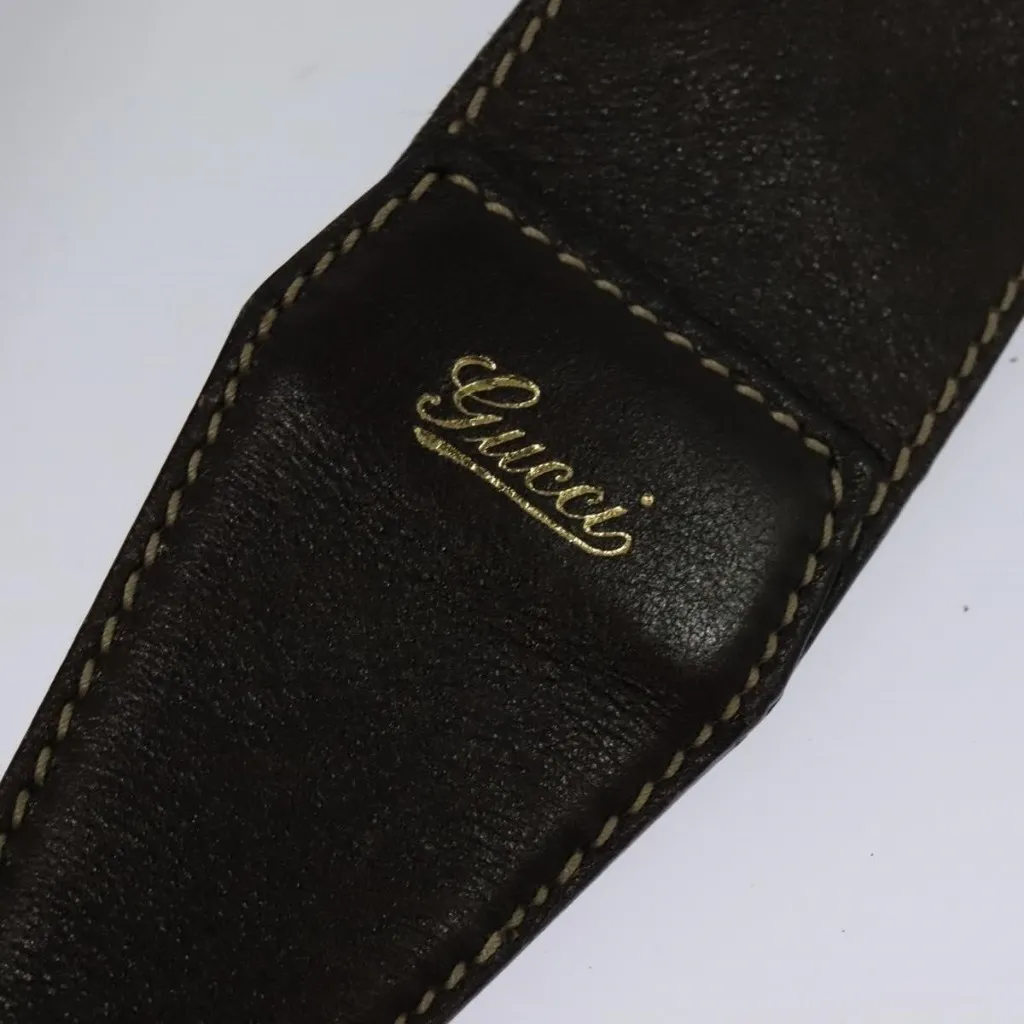 Horsebit Shoulder Bag Canvas Black 153032 Authentic - Image 3