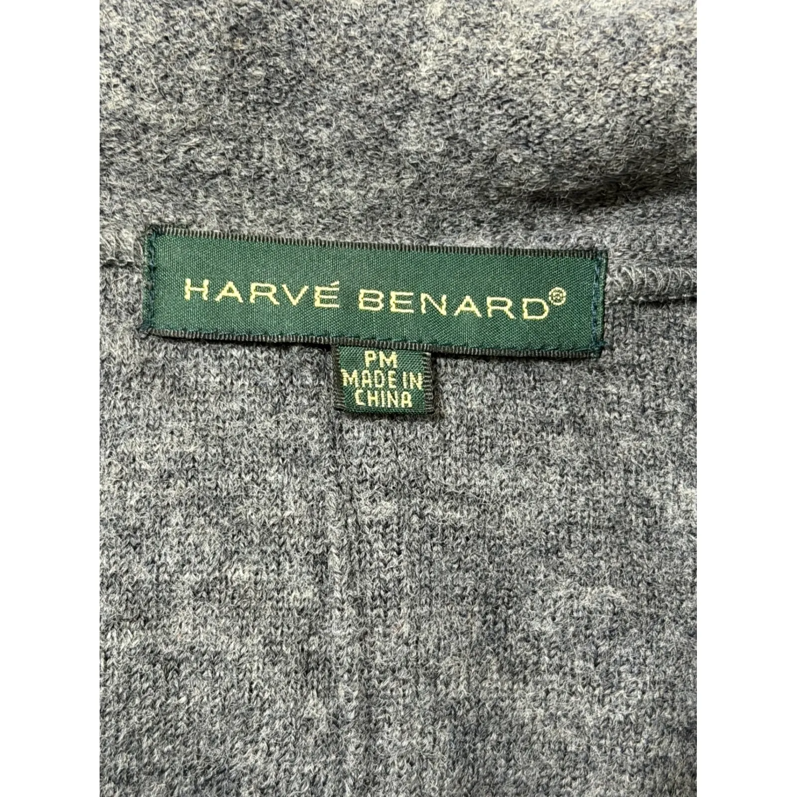 HARVE BENARD Womens Dark Gray Wool Blazer Jacket Petite M Winter Classic Cold - Image 5