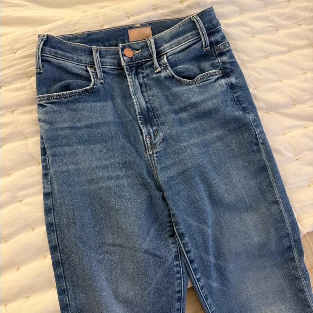 MOTHER Hustler Ankle Fray Jeans Blue Size 24 - Image 5