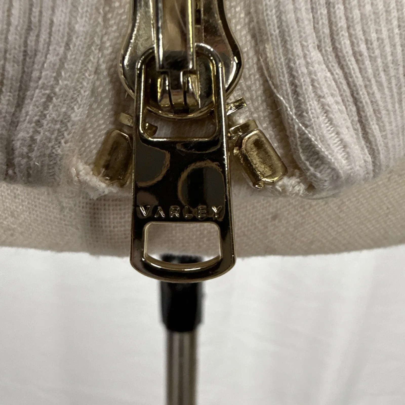 Varley Womens Eton Sweat Side Zip Sweatshirt Size S Cream Peached Sweat - Image 7