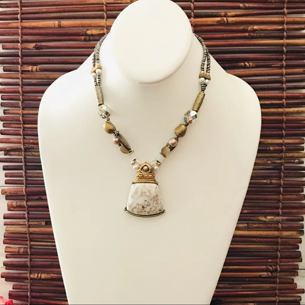 Chico's  Multi Media Necklace with Pendant - Image 3