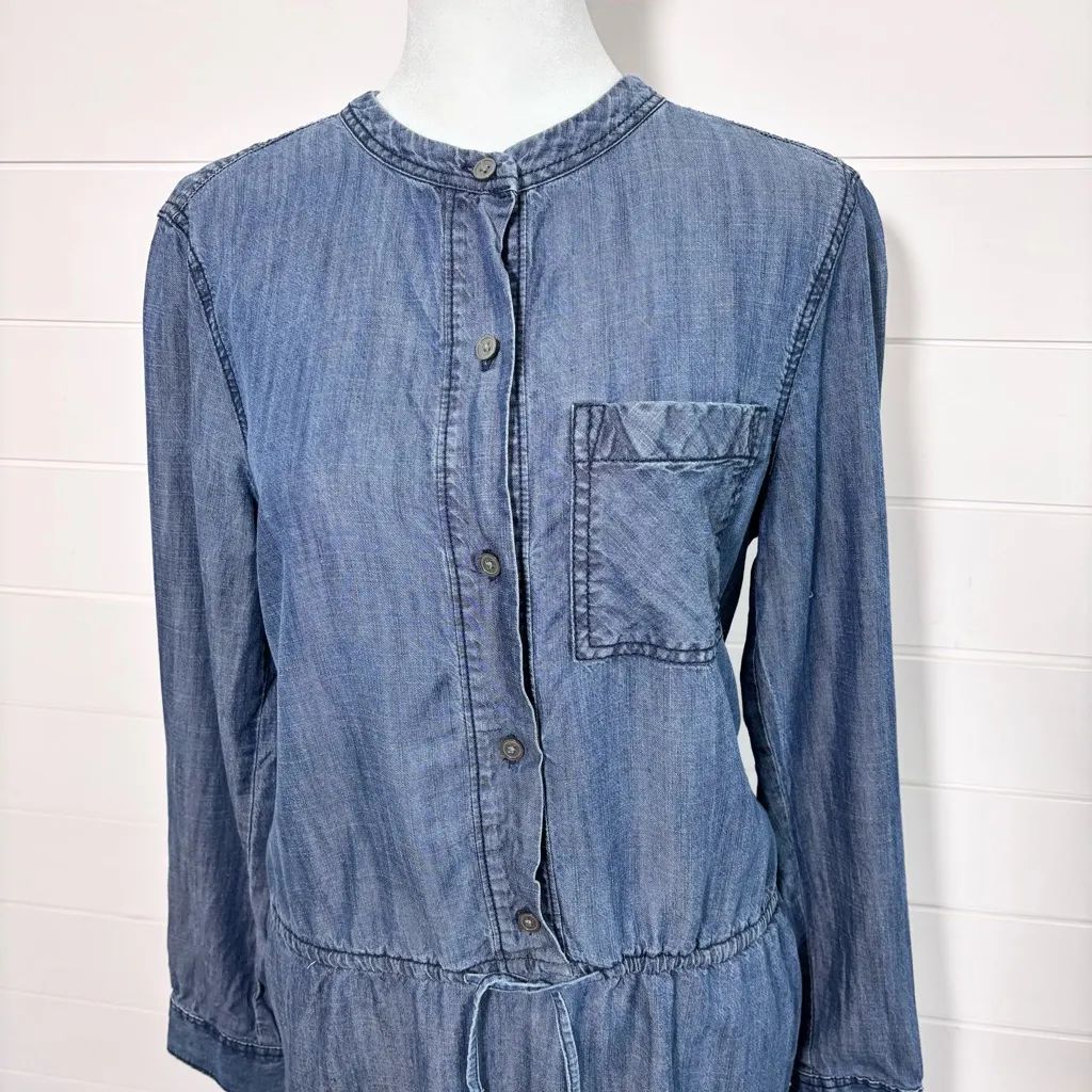 Gap TENCEL‎ long sleeve shirtdress Blue Jeans Vintage Size M - Image 5