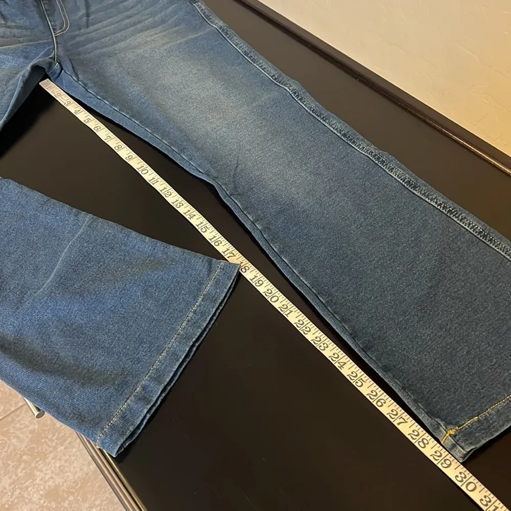 Pajama Jeans bootcut pull up elastic waist, medium wash blue, size S, NWT Blue - Image 7