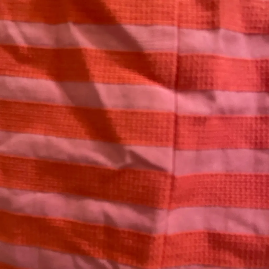 J. Crew Postcard Mini Skirt Pink Orange Coral Textured Stripes Women Sz 2 - Image 2