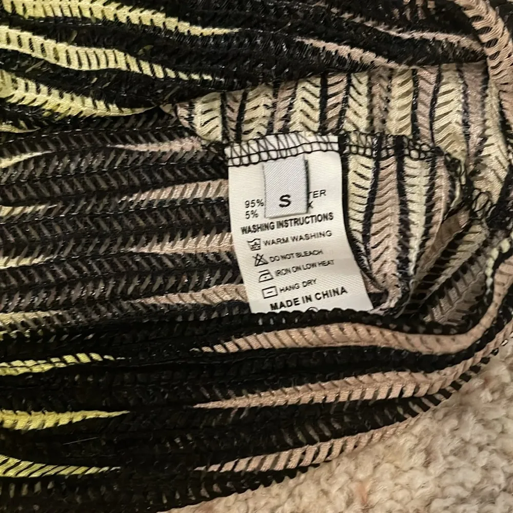 Multi color green mesh mini dress size small #95 - Image 5