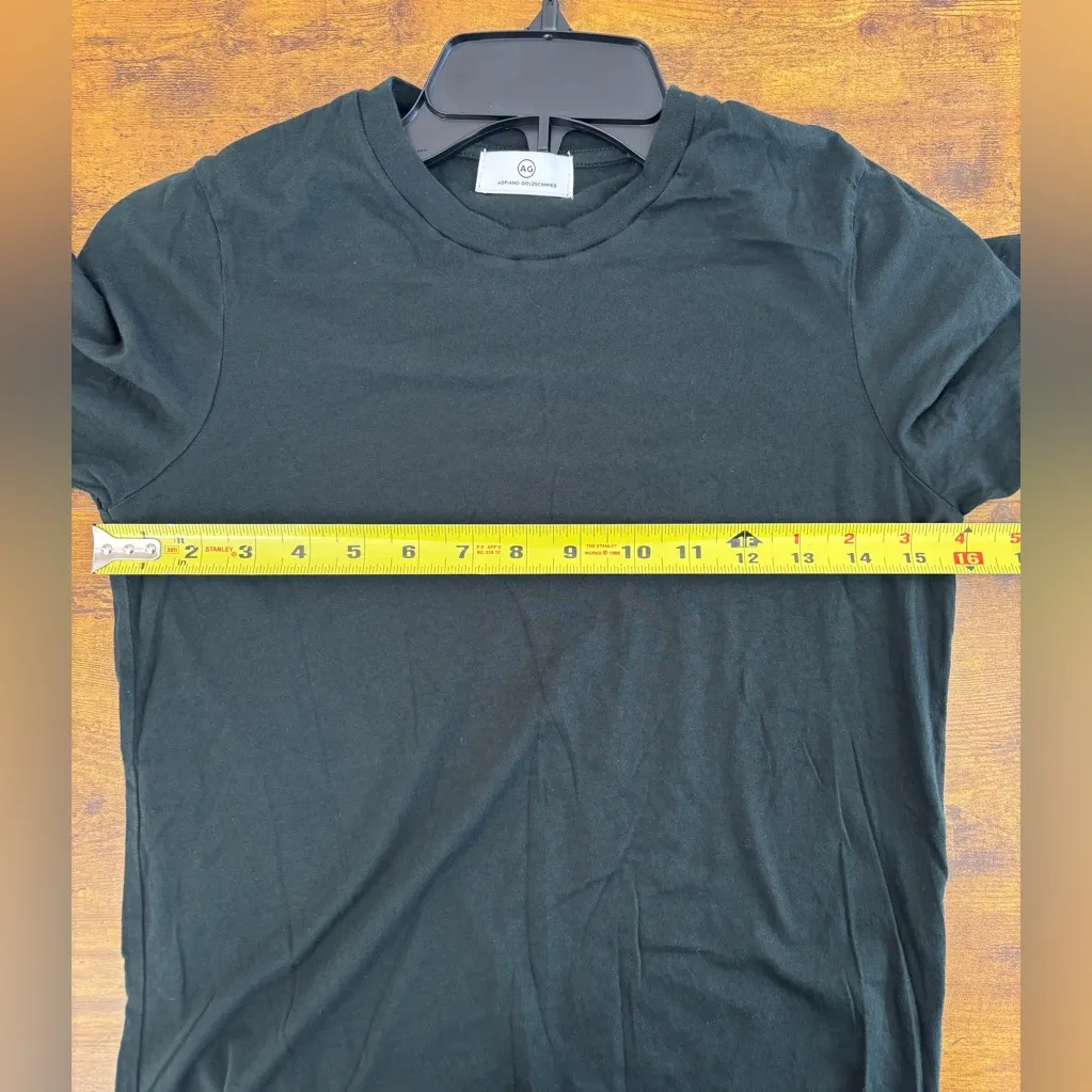 NWOT Ag Adriano Goldschmied Women's S Green Short Sleeve Tee 100% Cotton - Image 6
