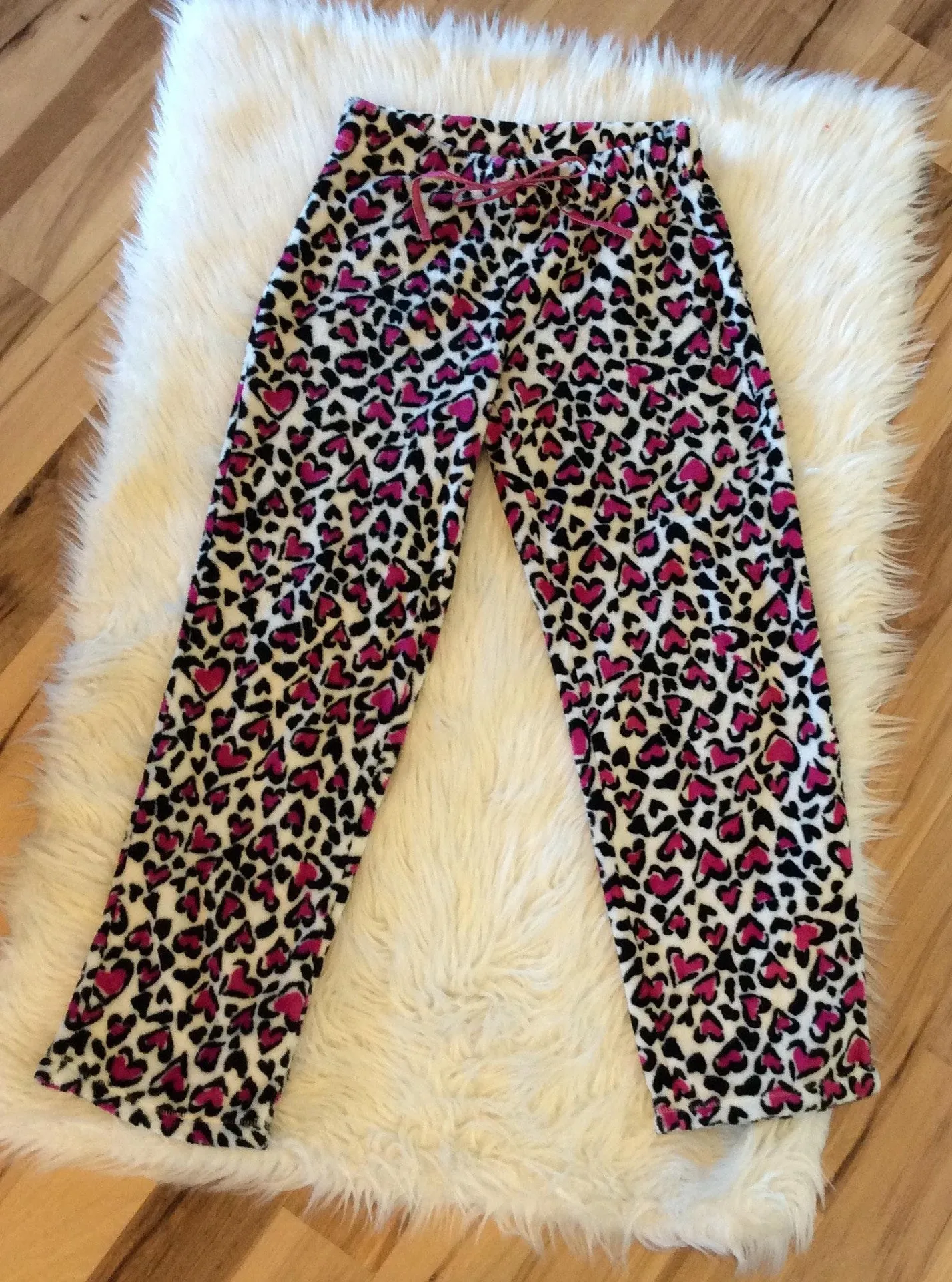 Soft Plush Pajama Pants Womens Small Drawstring Waist  - Image 2