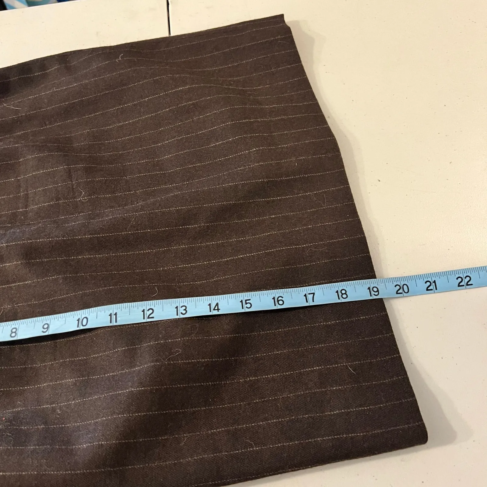 Ralph Lauren Brown Pinstripe 100% Worsted Wool Skirt USA Made Size 2 - Image 8