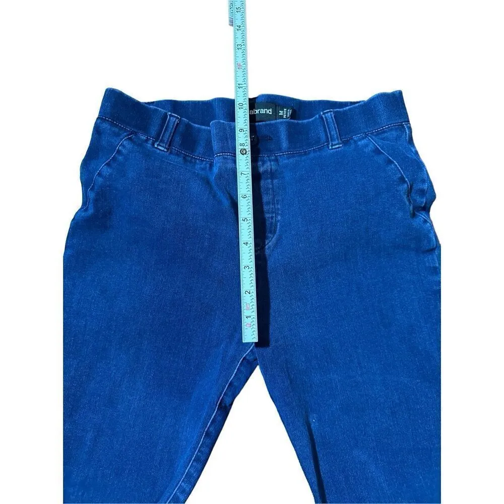 Betabrand Women’s Jeans Yoga Mid Rise Slim Straight Fit Dark Wash Pull-On Size M - Image 6