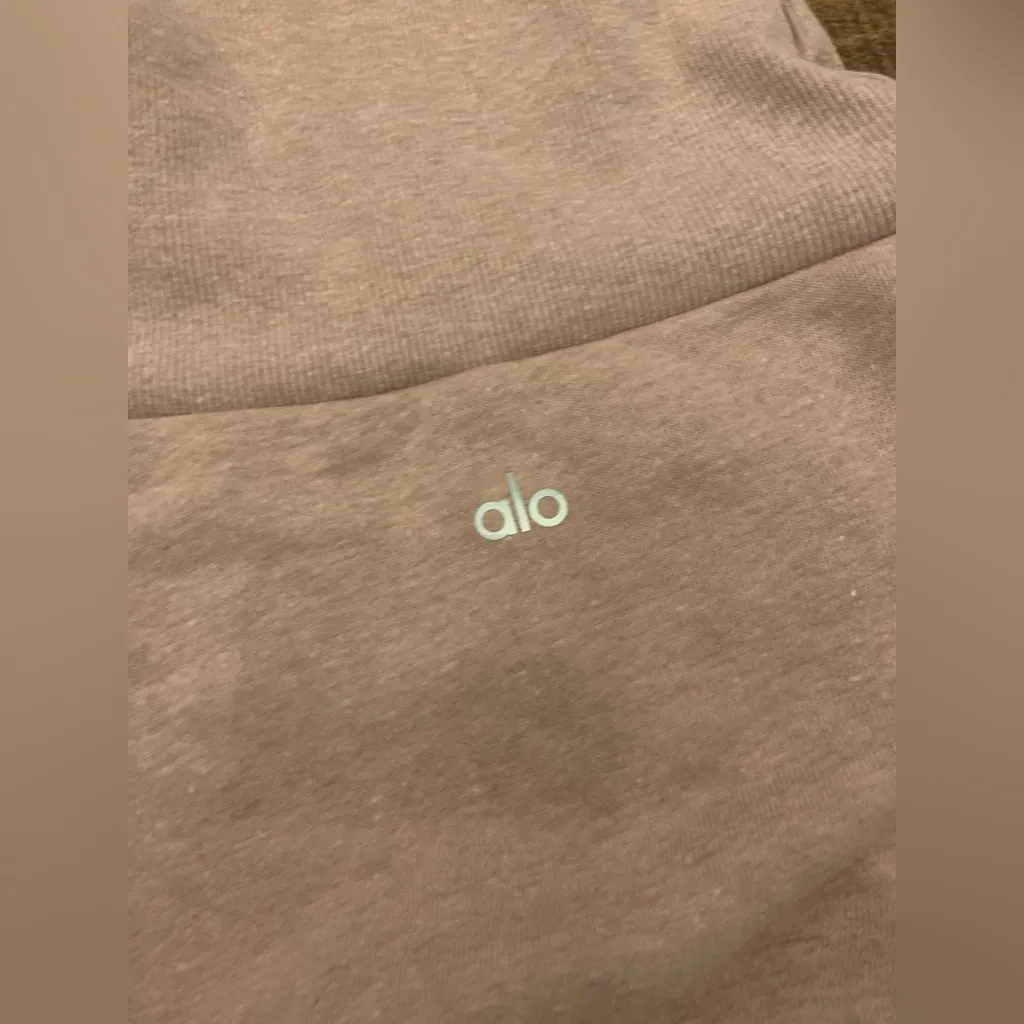 Alo Yoga Clarity Long Sleeve sweater knit top turtleneck pink classic fall S $98 - Image 4