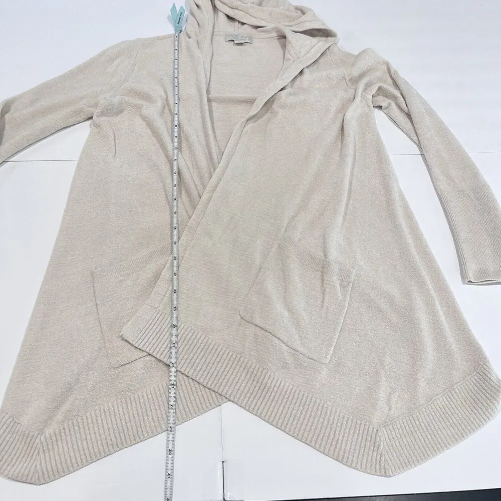 Barefoot Dreams CozyChic UltraLite Hooded Draped Open Cardigan Pockets Size XS - Image 8