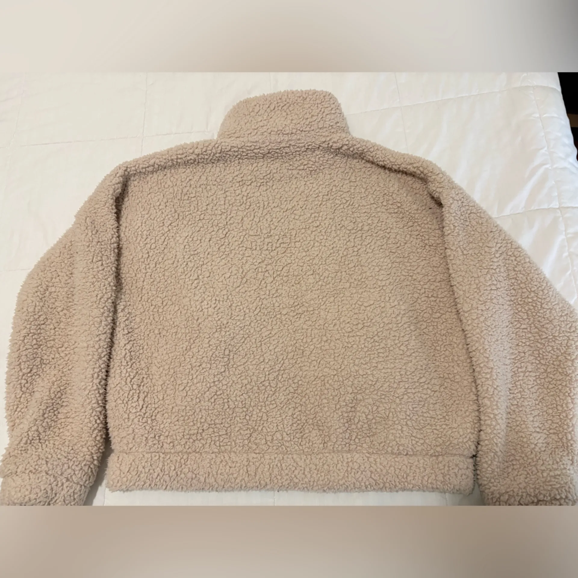 American Eagle Outfitters Cream Sherpa Jacket - Image 7