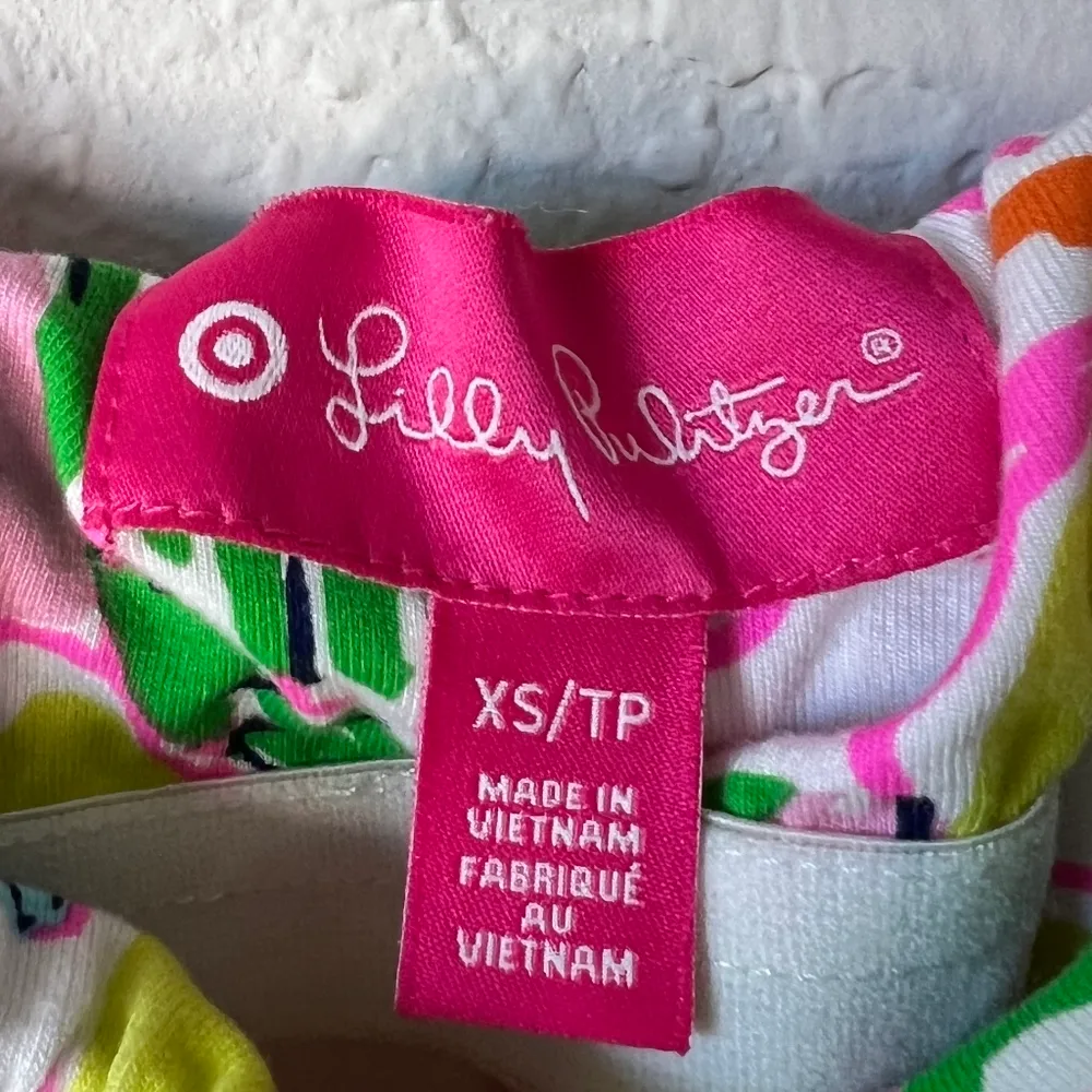 Lilly Pulitzer Pink Floral Nosey Posey Women’s Strapless Dress size XS - Image 6