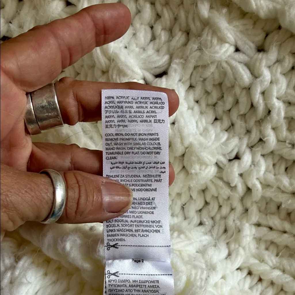 Edikted Cream Open-Front chunky knit Cardigan - Image 11