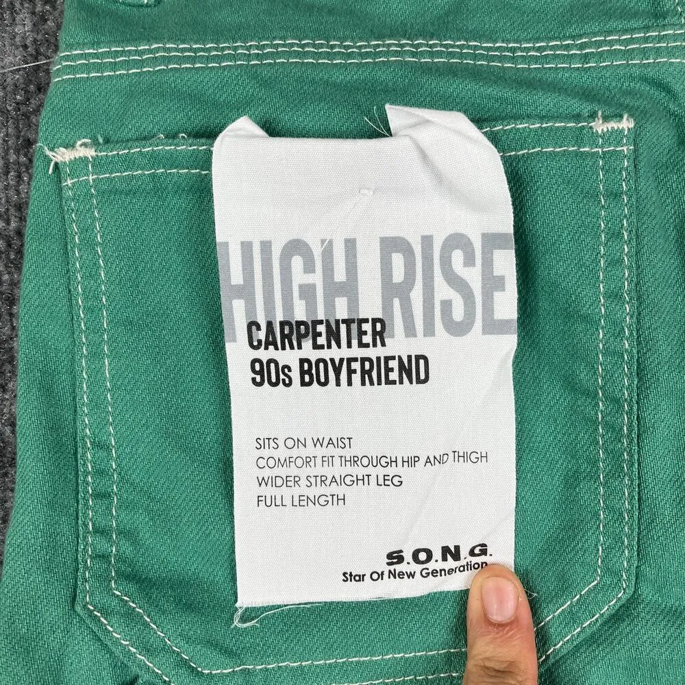 NWT Women's S.O.N.G. Vibrant Green Straight Leg Pants with Classic Fit Size 23 - Image 9