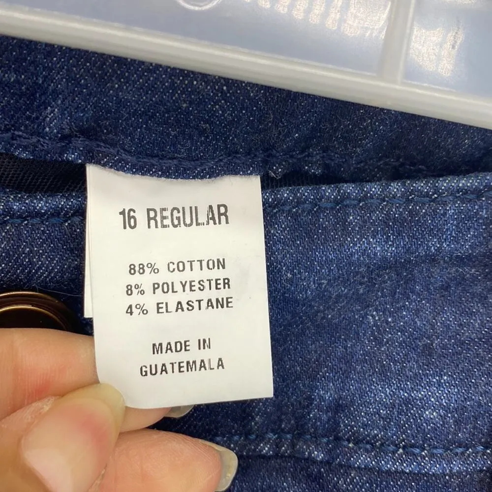 Lane Bryant distressed dark Wash skinny jean casual everyday closet staple sz 16 - Image 6