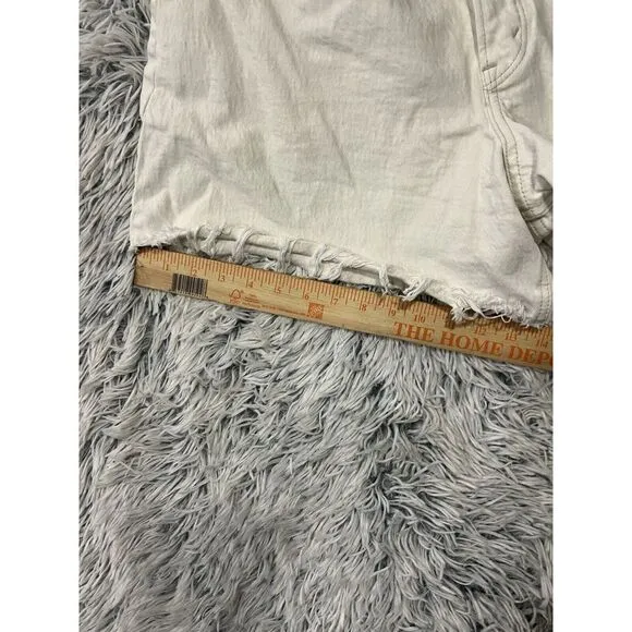 Abercrombie & Fitch Women's 32/14 Short High Rise White Shorts Button‎ Fly - Image 9