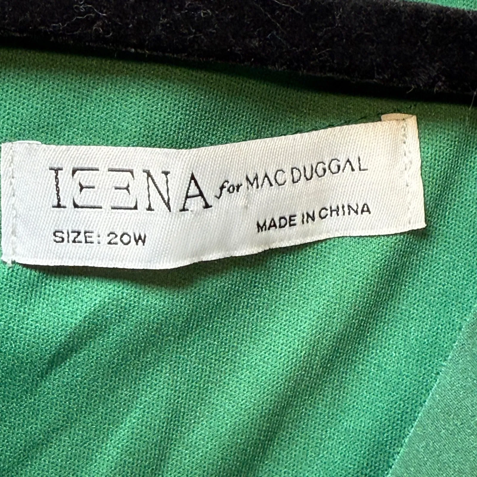 IEENA for MAC DUGGAL Emerald Green V Neck Long Sleeve High Slit Gown Evening 20W - Image 4