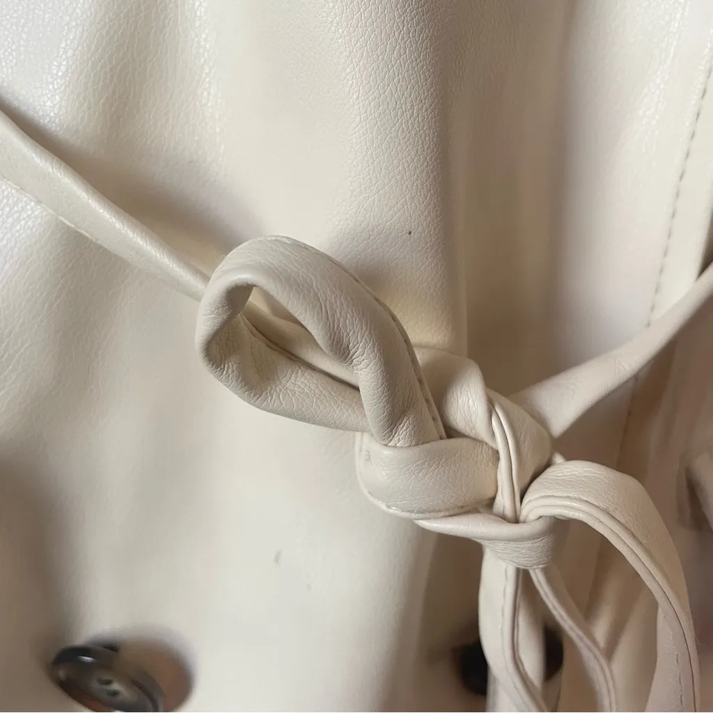 Anthropologie Avec Les Filles Faux Leather Trench Coat Size Small - Image 8