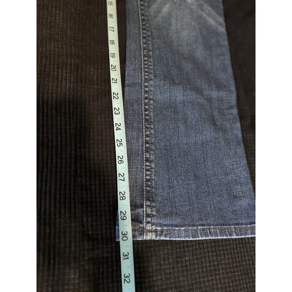 Rock & Roll Cowgirl Med Wash Bootcut Denim Jeans Low Rise Size 30x32 Rhinestones - Image 8