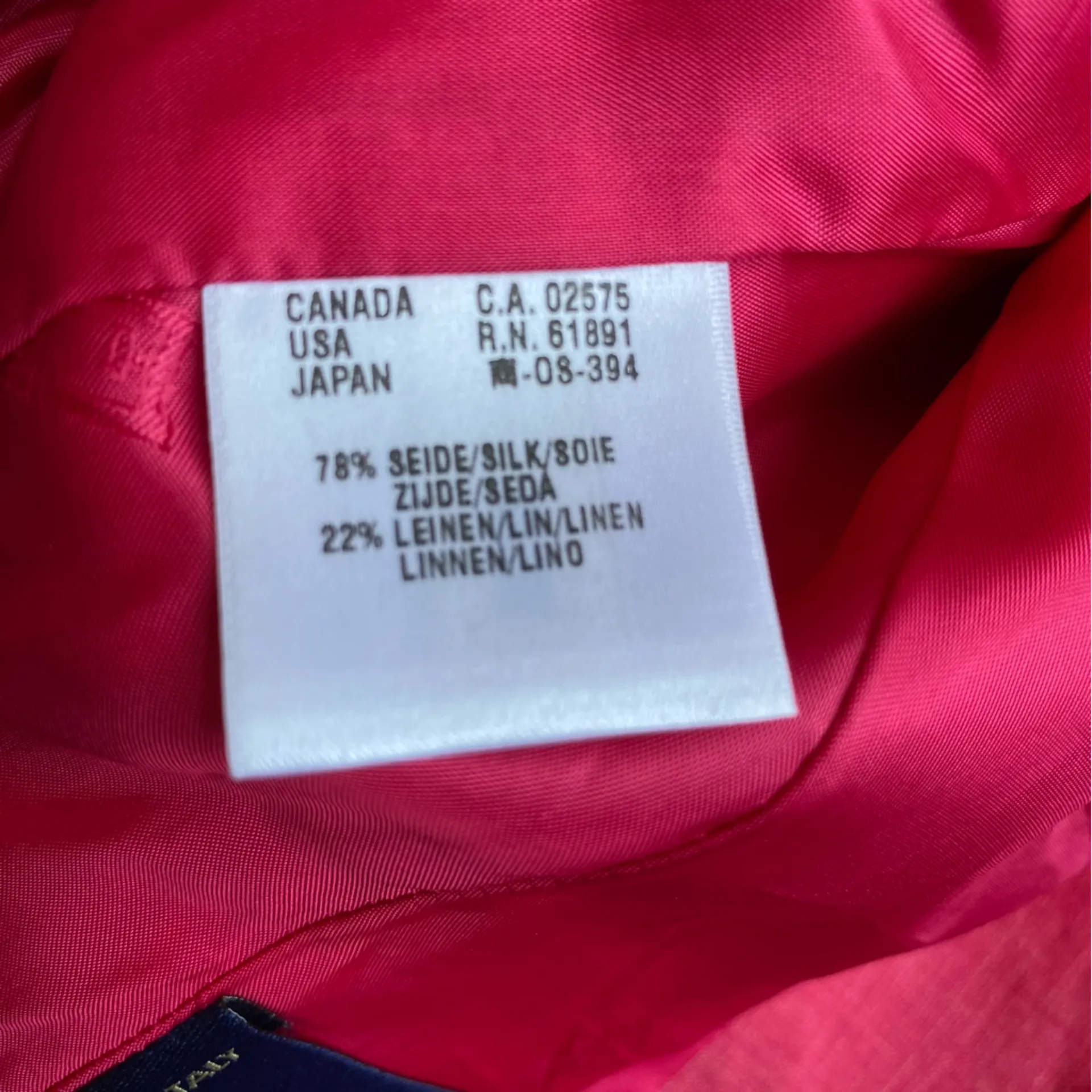 VTG Escada x Zegna Silk Linen Cropped Blazer with Flower Buttons Germany Made Pink Size 40 - Image 8