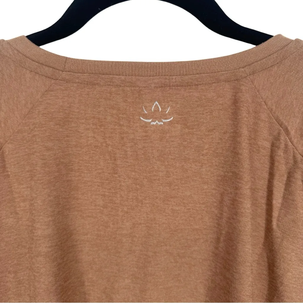 Beyond Yoga NWT Featherweight Daydreamer Pullover Desert Sand Heather Tan Medium - Image 5