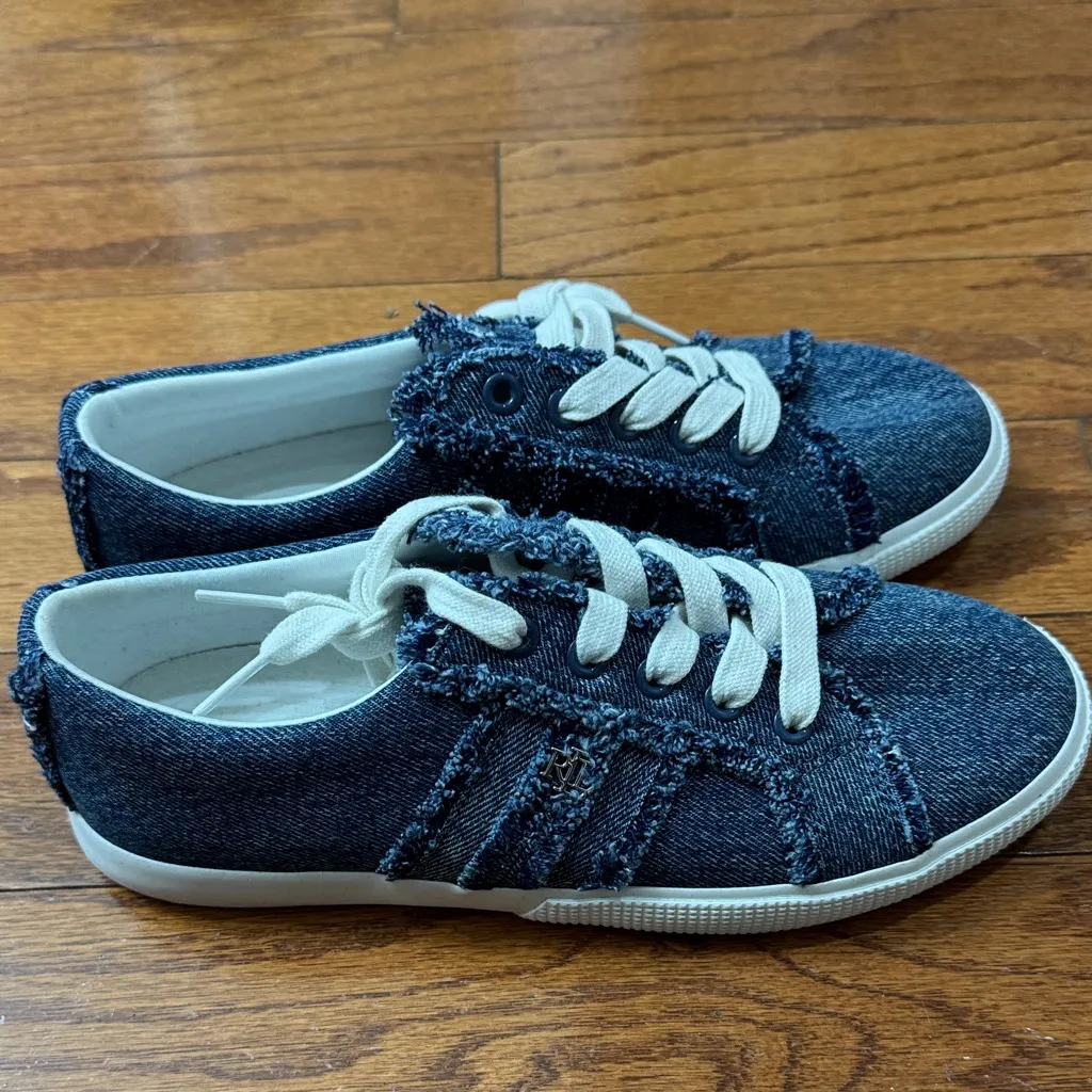 Polo by Ralph Lauren Dark Blue Denim Sneakers - Image 2