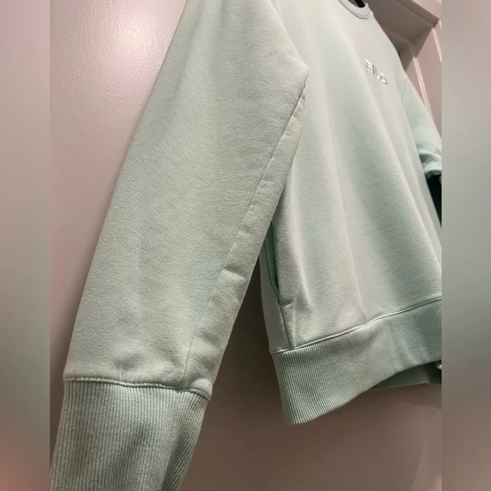 Mint Green Pullover Crew Neck Long Sleeve Sweater - M - Image 9