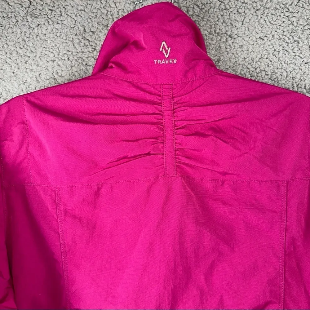 Eddie Bauer Jacket Womens Large Pink Travex Nylon Full Zip Weathergear Coldgear - Image 6