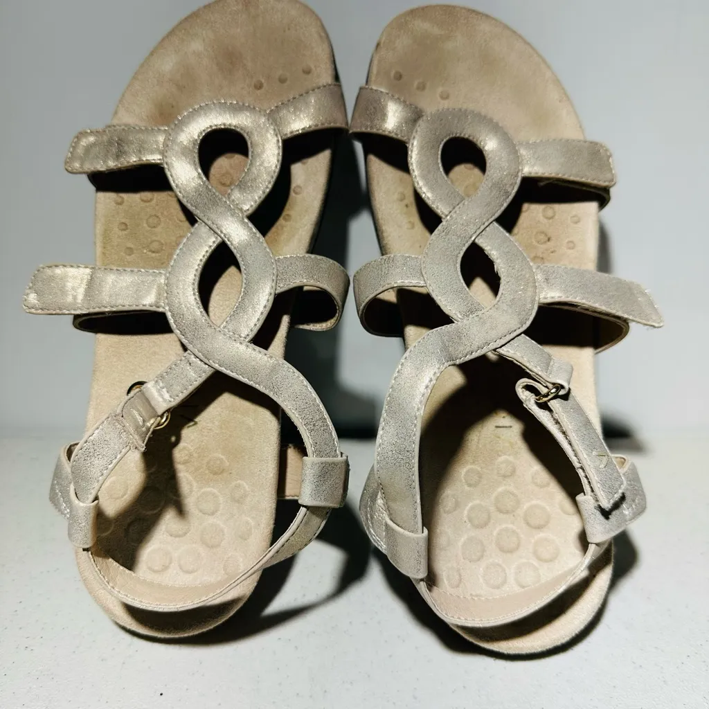 Vionic Rest Jodie 9M 41 Shimmer Ankle Strap Footbed Sandals - Image 6