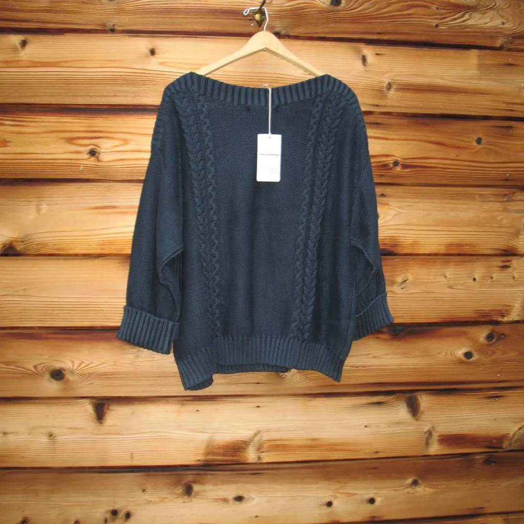 NWT TOMMY BAHAMA Sea Glass Pineapple Cable Sweater - Image 7