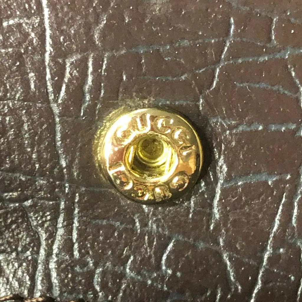 GUCCI GG Sherry Line Horsebit Trifold Canvas Leather Wallet and GUCCI BOX Mint - Image 15