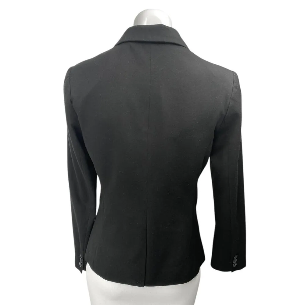 APT.9 Women's Black Long Sleeve One Button Notch Blazer Coat Suit Jacket Size 4 - Image 2