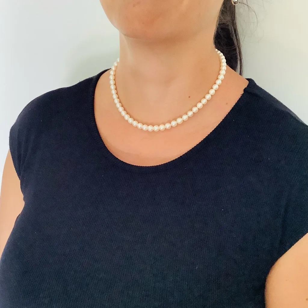 Authentic PEARL necklace + earrings set 🔥🔥 Silver - Image 7