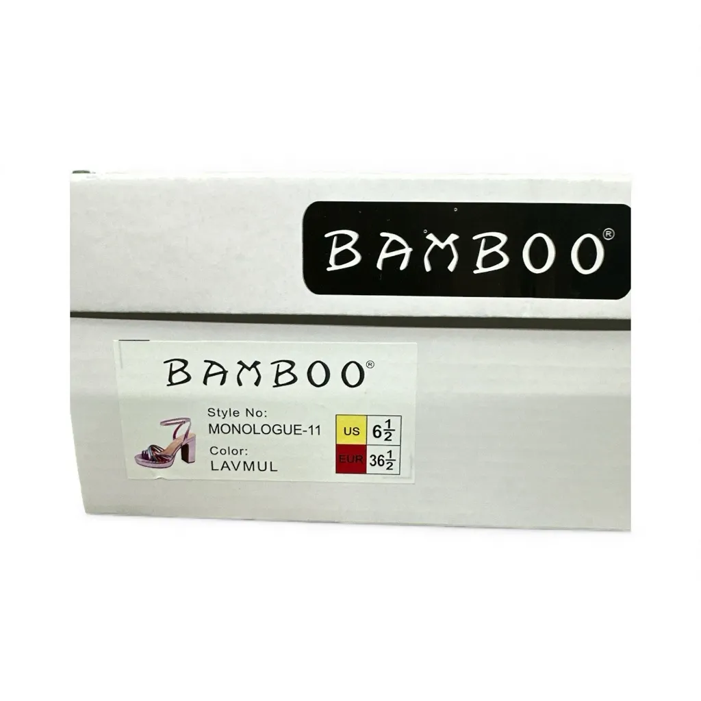 NWT Bamboo STRAPPY MULTI PLATFORM LAVENDER MULTI 6.5 - Image 3