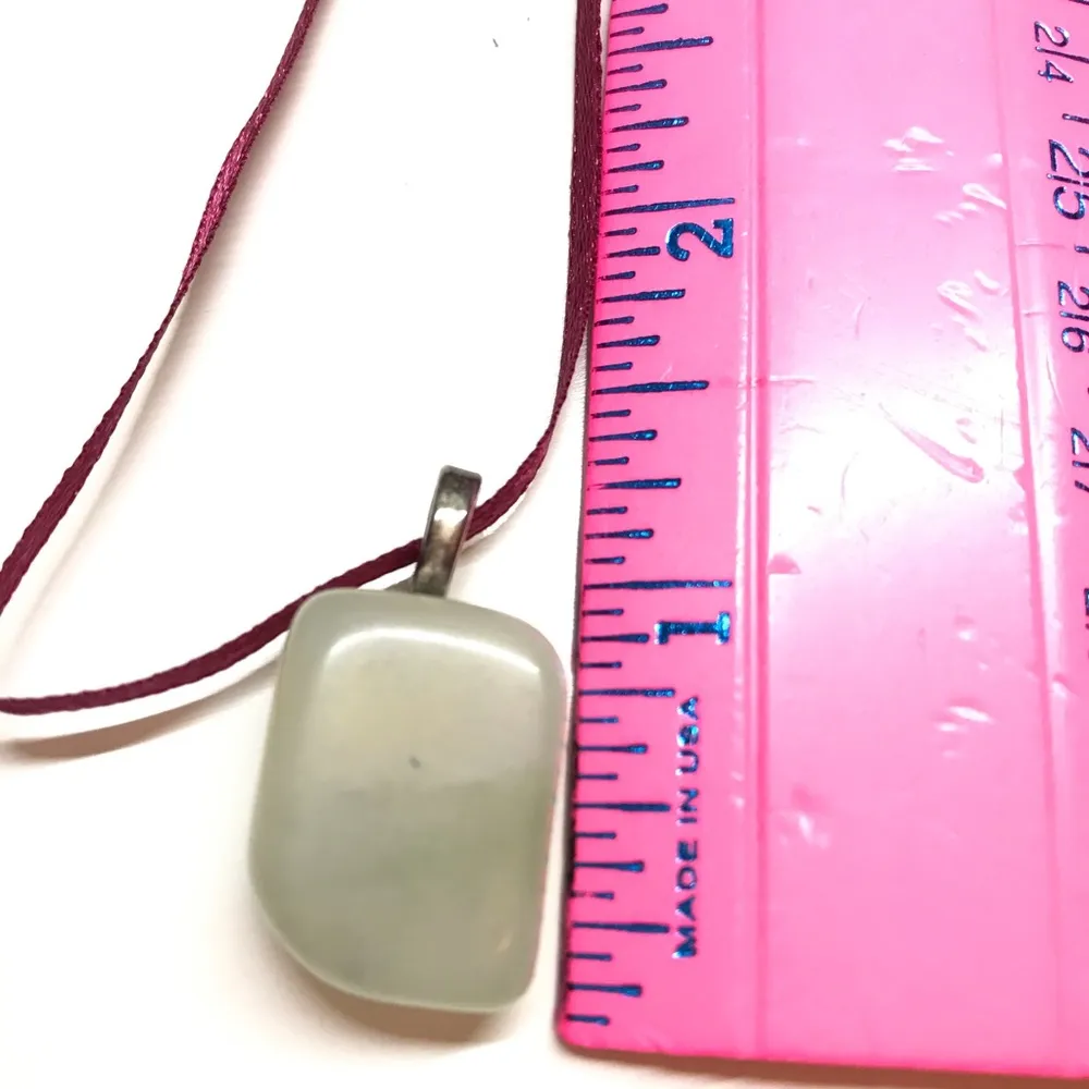 Boho polished gemstone necklace light green earthy - Image 5