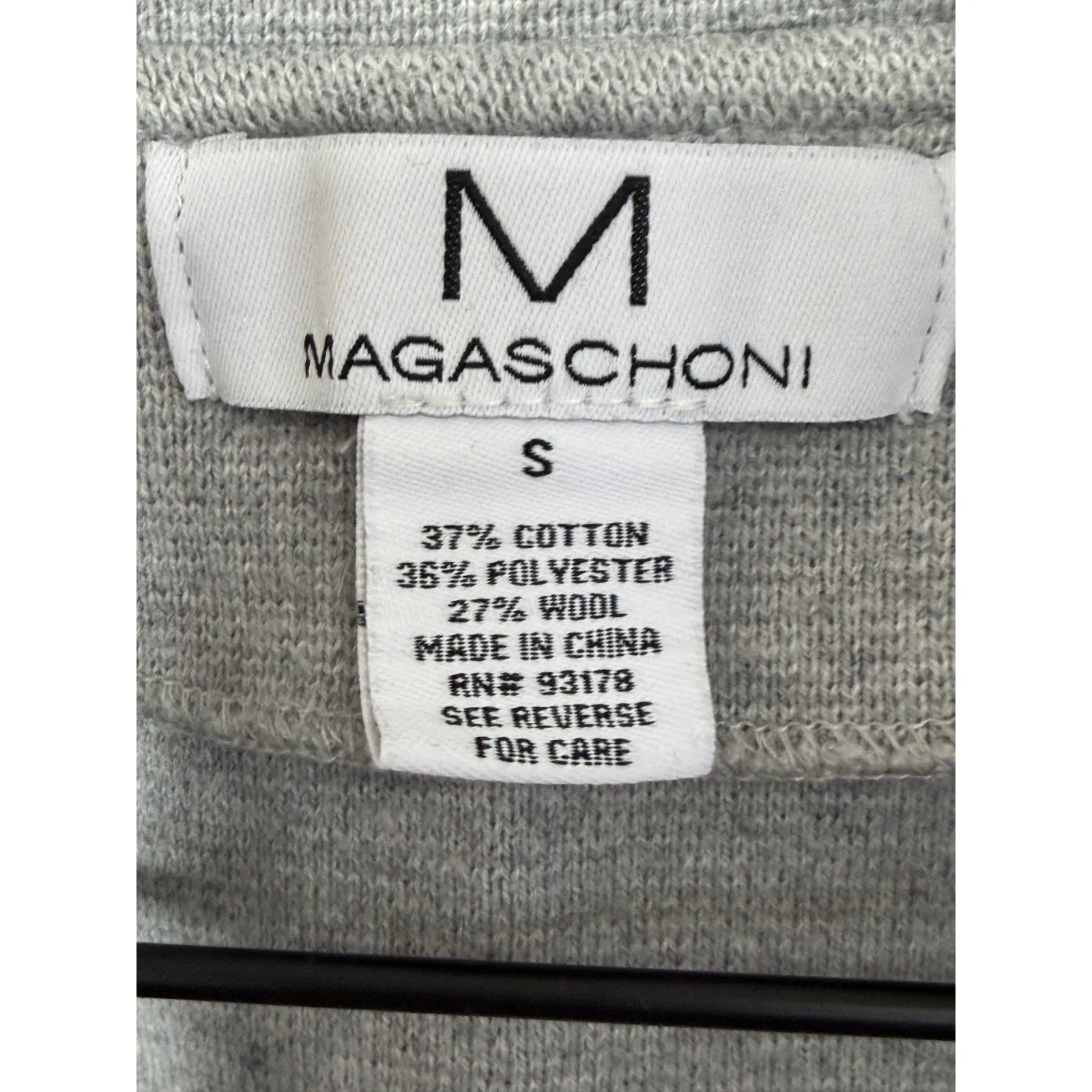 MAGASCHONI Wool Blend Gray Knit Sweater Blazer Jacket Sz S Casual Career Office - Image 2