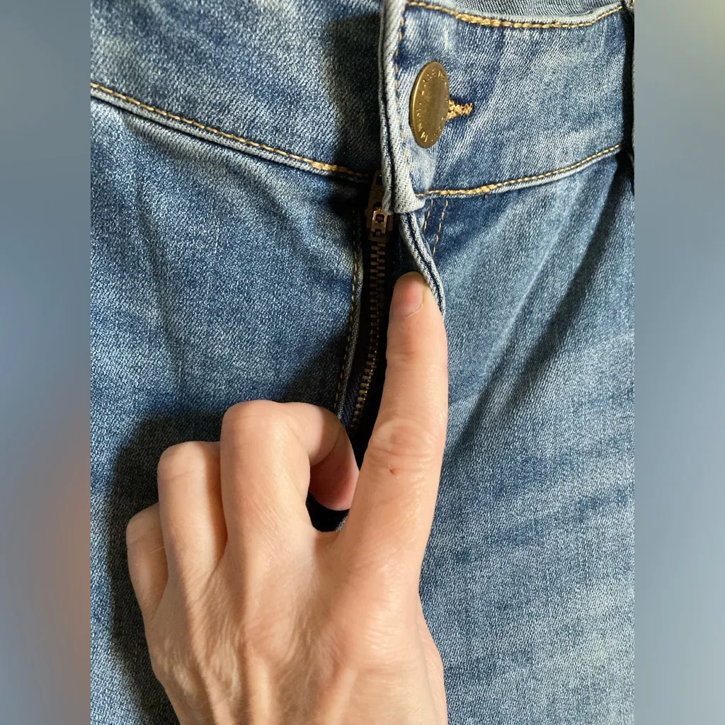 Lane Bryant Medium Wash High Rise Curvy Fit Cuffed Bermuda Shorts #MBG - Image 8