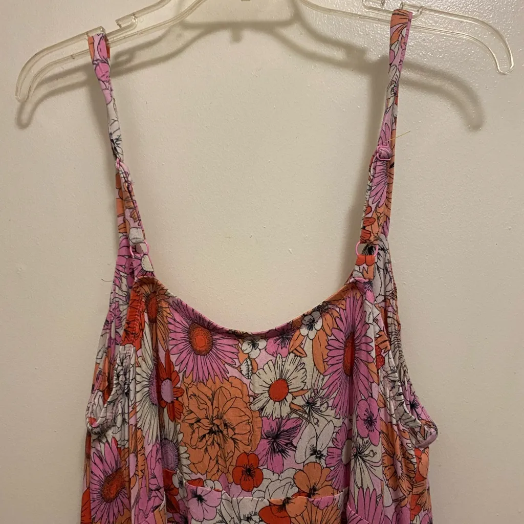 Torrid Womens Maxi Tank Dress Size 2 2X 2XL Floral Boho Print Pink Orange White - Image 7