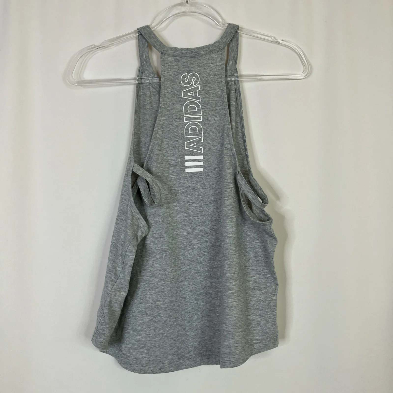 Adidas | Heather Gray Athletic Tank Top Open Sides Womens Medium - Image 5