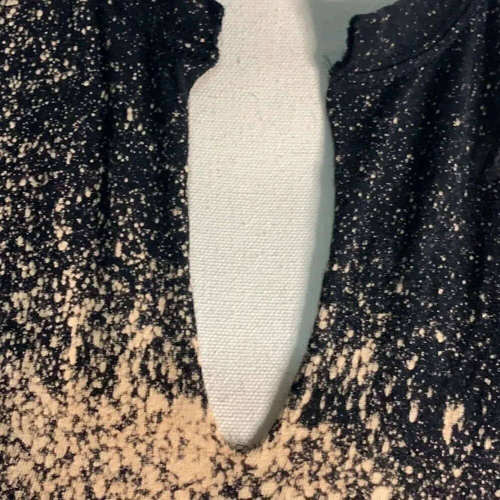 Gildan Black White Bleached Tie - Image 2