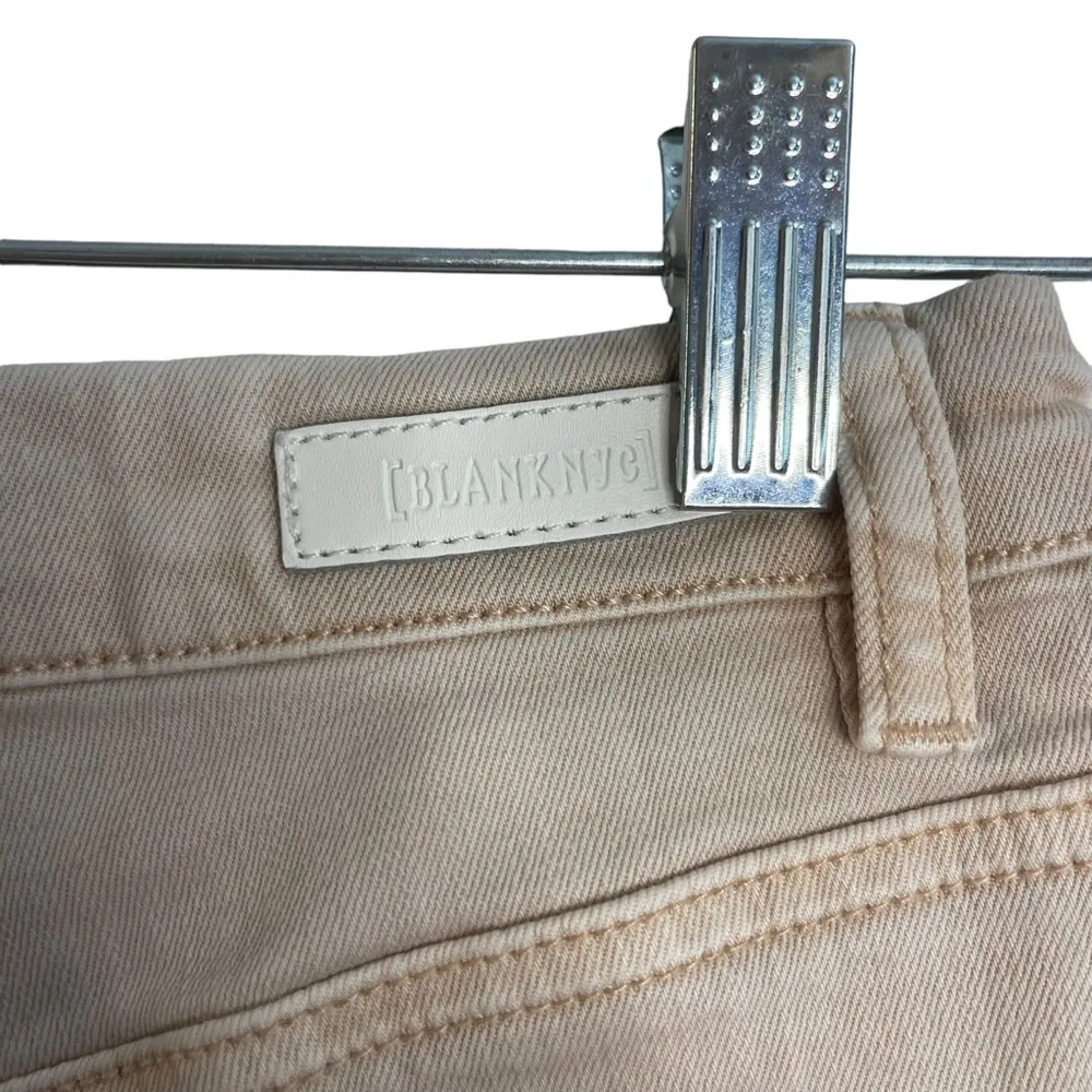 Blank NYC Blush Pink Wedge Denim Shorts - Image 7