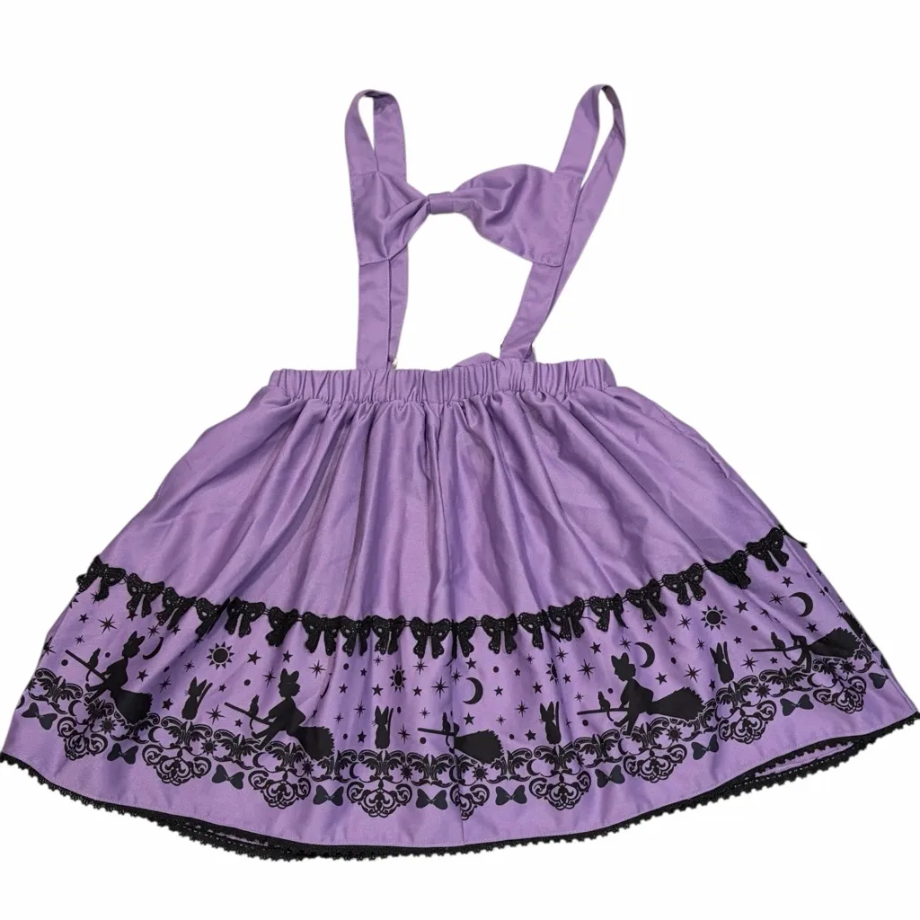 Her Universe Studio Ghibli Kikis Delivery Service Purple Suspenders Skirt Large - Image 6