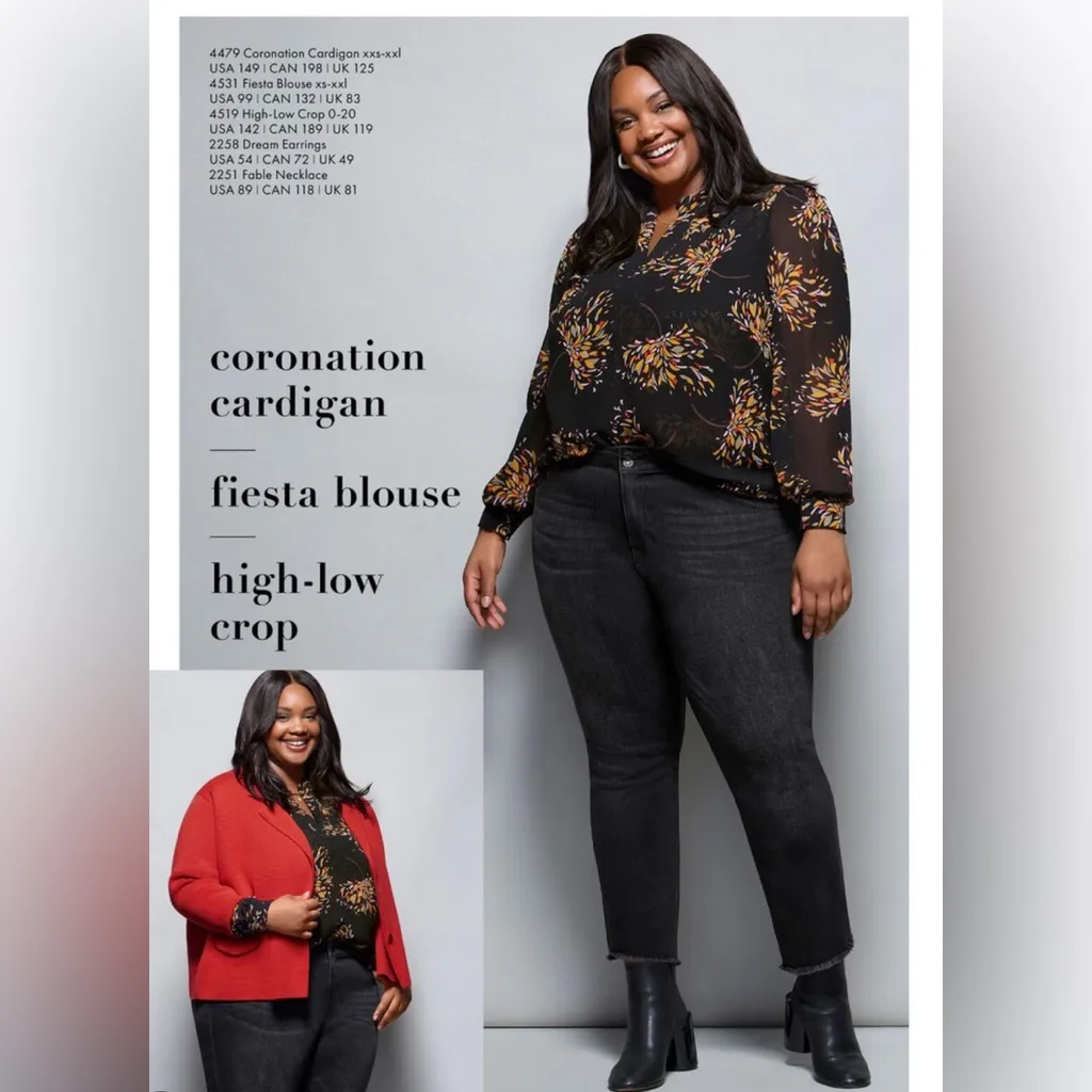 108. Cabi Black Fiesta Blouse size large - Image 3