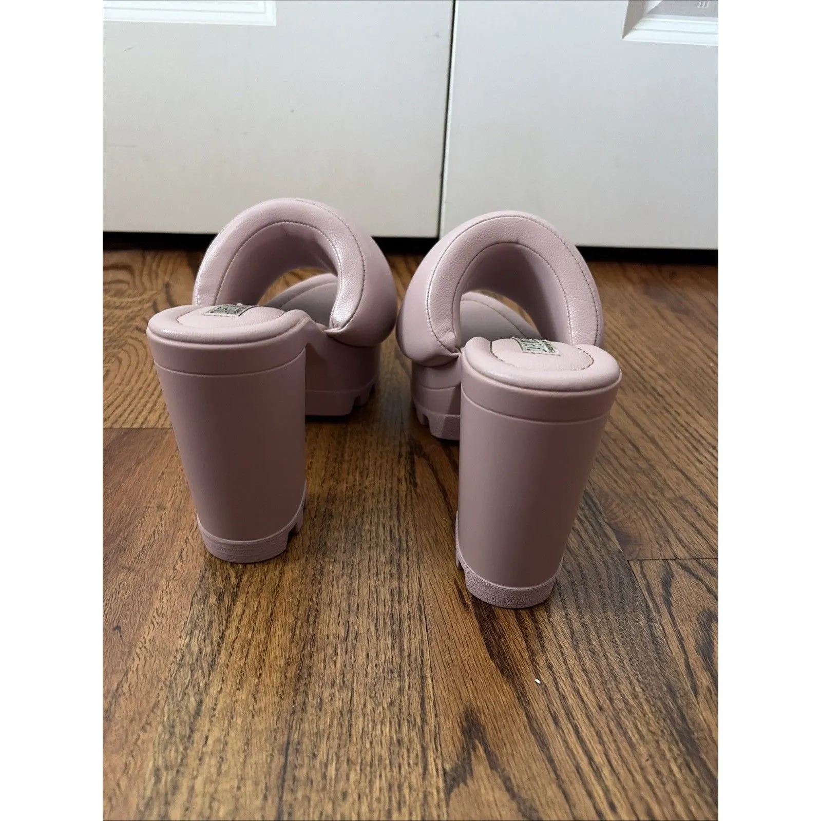 Cape Robbin Delta Platform Chunky High Heel Slip On Sandal Size 9 - Image 4