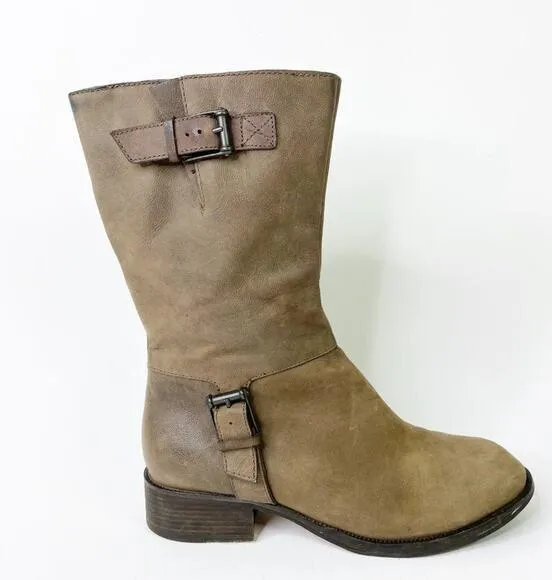 Cole Haan Air Leora Mid Calf Leather Buckle Boots 9.5 - Image 2