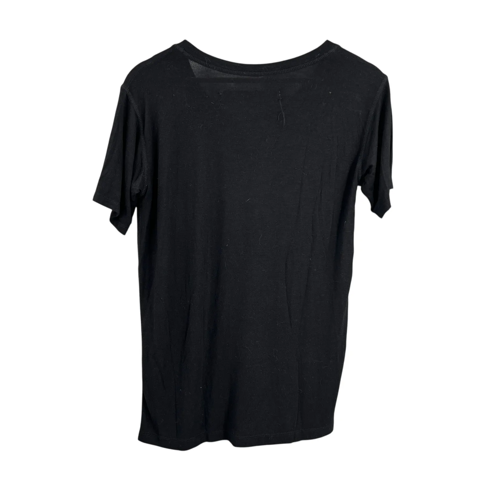Raquel Allegra Black Short Sleeve Crew Neck Pocket T Shirt Oversized Size 0 / XS - Image 2