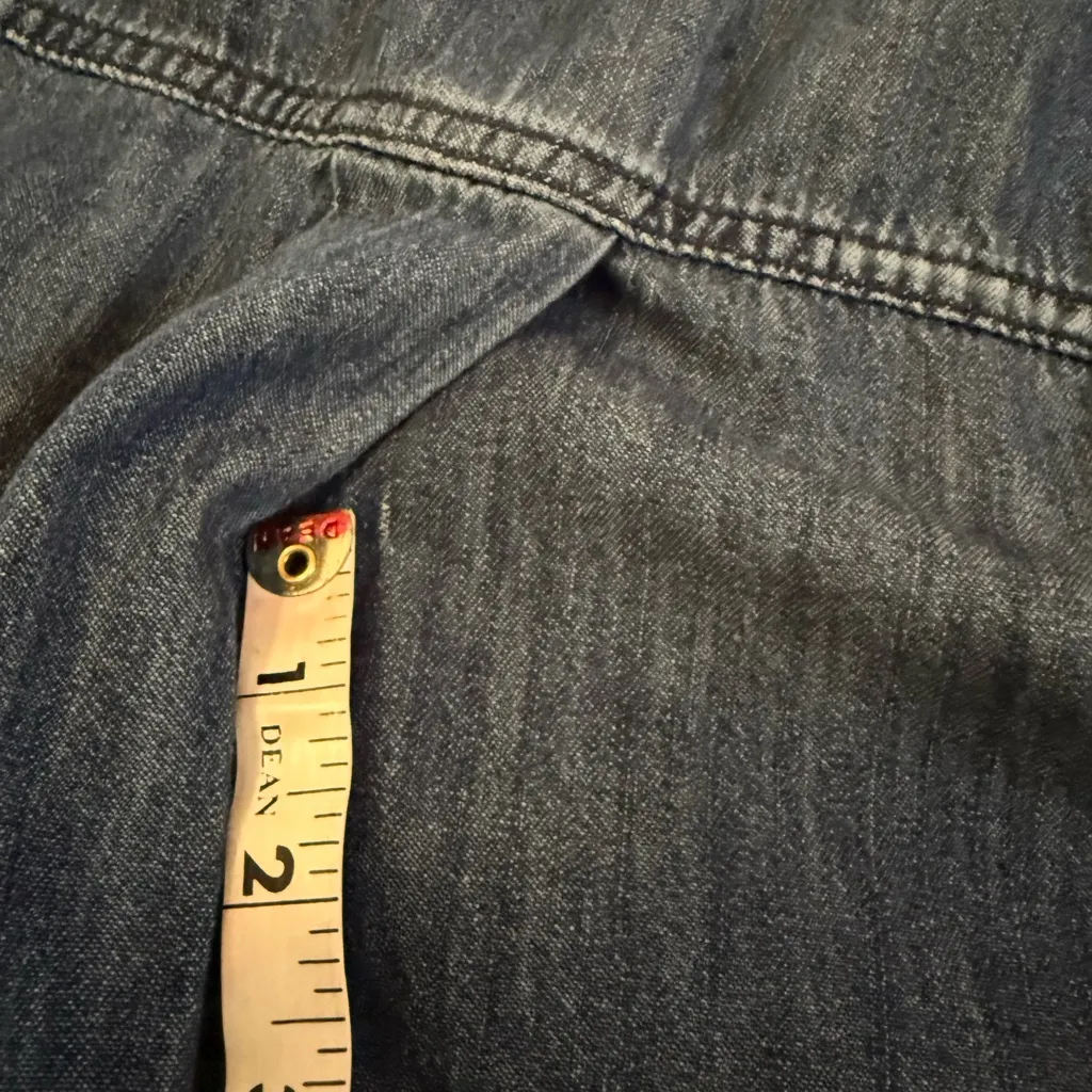 Free People Red and Blue Plaid Button-Up Top size S - Image 17